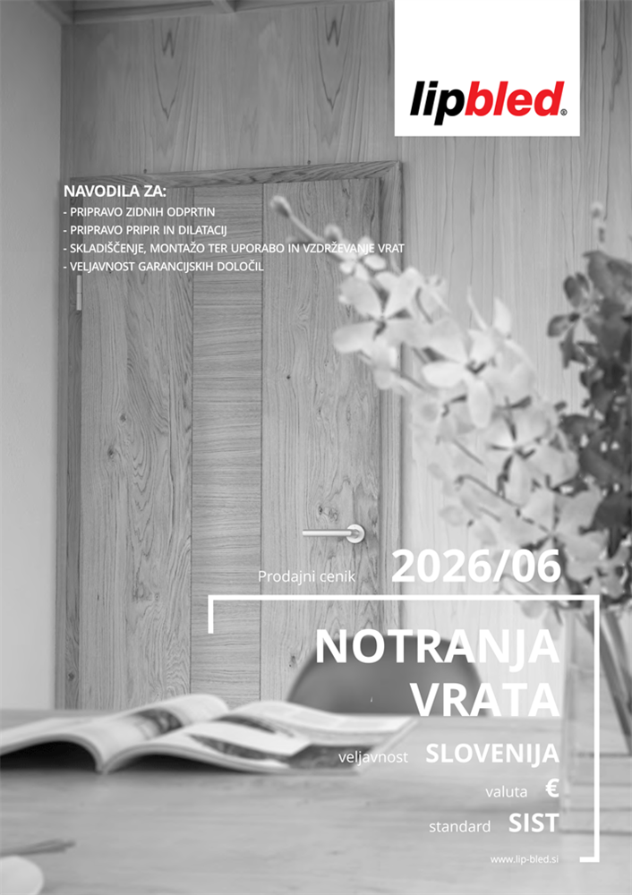 NAVODILA ZA UPORABO NOTRANJIH VRAT