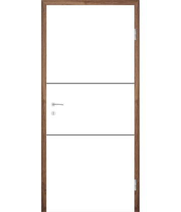 Belo pleskana notranja vrata z utori COLORline - MODENA R11L